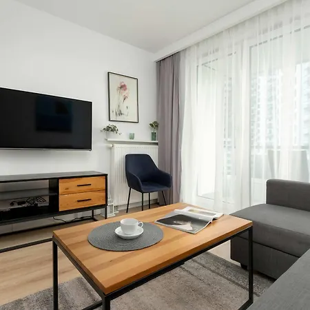 Bright Obroncow Wybrzeza With Parking By Renters Gdańsk